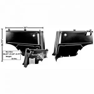 1965-1966 Ford Mustang Trim Panel Quarter Fastback