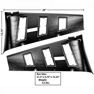 1965-1966 Ford Mustang Trim Panel Quarter Vent Fastback