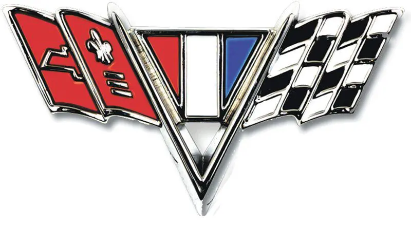 1965-1967 Chevrolet Camaro|Chevelle|Malibu|Nova|El Camino|Impala|Bel Air|Biscayne|Chevy II Fender Emblem V-Flag