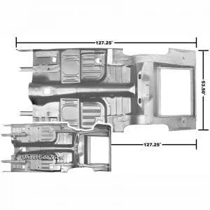 1965-1968 Ford Mustang Floor/Trunk Pan Coupe or Fastback