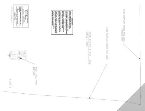 1965 Chevrolet Chevy II Quarter Panel Emblem Template Kit