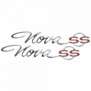 1965 Chevy Nova Emblem SS Rear Quarter Pair