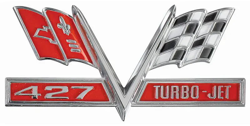 1966-1967 Chevrolet Chevelle|El Camino Fender Emblem 427 Turbo-Jet