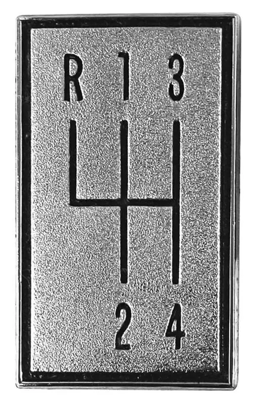 1966-1967 Chevrolet Chevelle|Malibu|El Camino Shift Plate Emblem 4-Speed w/Console-P-SPP4579