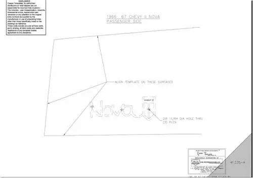 1966-1967 Chevrolet Chevy II Quarter Panel Emblem Template Kit