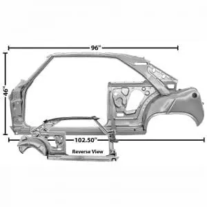 1966-1967 Chevy Nova Door/Quarter Frame Assembly Driver Side (LH)