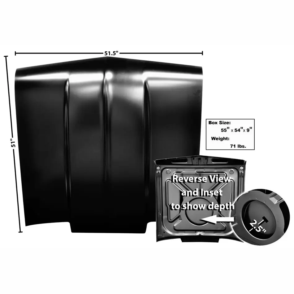 1966-1967 Chevy Nova Hood 2" Cowl Induction