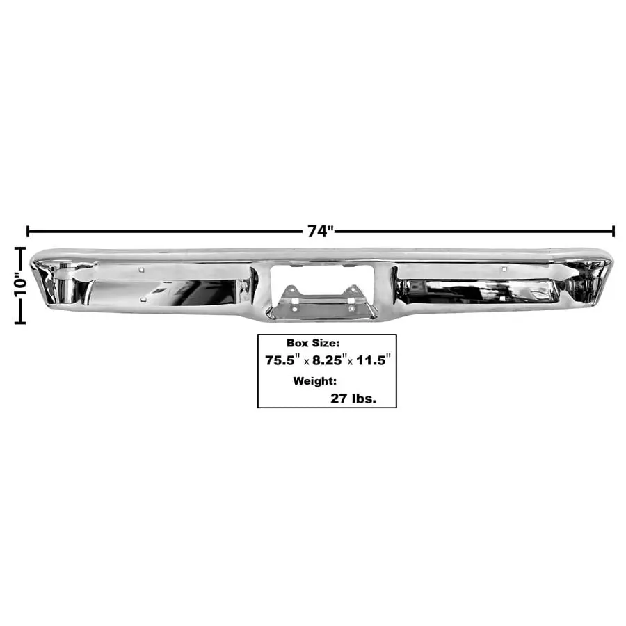 1966-1967 Ford Fairlane Bumper Rear Chrome