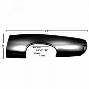 1966-1967 Pontiac GTO Quarter Panel Skin Driver Side (LH)