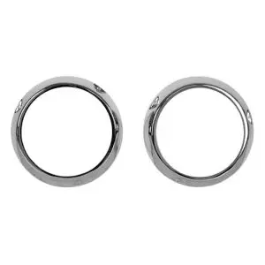 1966-1970 Ford Bronco Head Lamp Bezel Chrome Pair