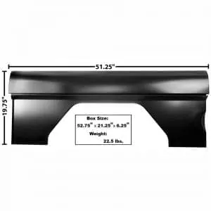 1966-1977 Ford Bronco Bed Quarter Panel Passenger Side (RH)