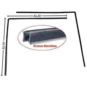 1966-1977 Ford Bronco Door Glass Run Channel Pair-3719X