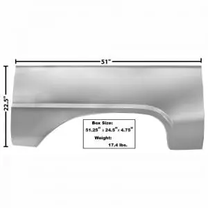 1966-1977 Ford Bronco Quarter Skin Lower Passenger Side (RH)