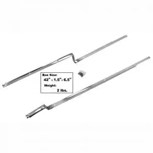 1966-1977 Ford Bronco Sill Trim 2Pc Set Stainless