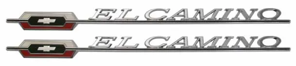 1966 Chevrolet El Camino Bedside Emblems w/Bowtie