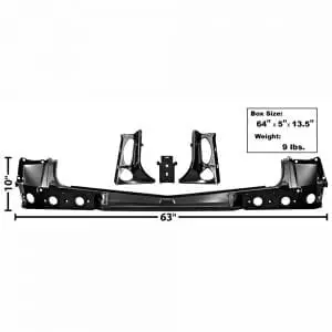 1966 Chevy Impala Trunk Rear Cross Rail