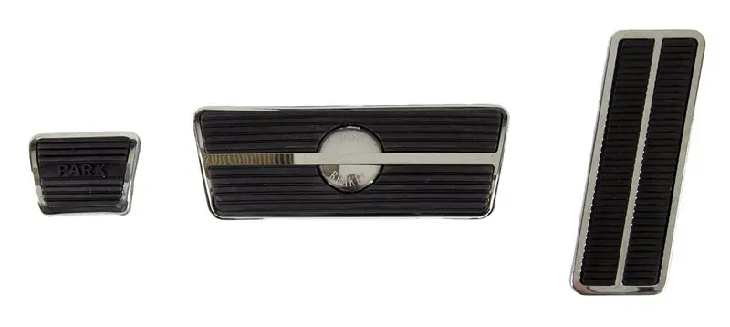 1967-1968 Chevrolet|Pontiac Camaro|Chevy II|Firebird Pedal Pad/Trim Kit Auto Trans w/Disc Brakes-CHQW-884