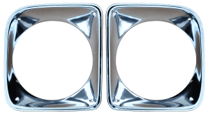 1967-1968 Chevy Pickup and Suburban Head Light Bezel Set-DYN1115G