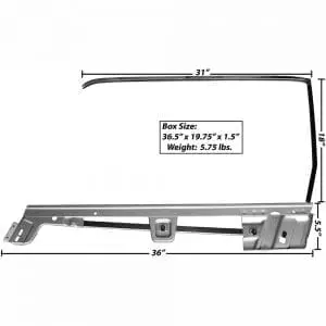 1967-1968 Ford Mustang Door Window Frame Kit Driver Side (LH) Convertible