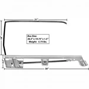 1967-1968 Ford Mustang Door Window Frame Kit Passenger Side (RH) Convertible