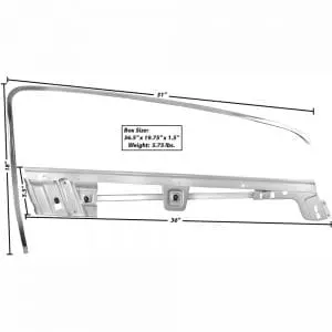 1967-1968 Ford Mustang Door Window Frame Kit Passenger Side (RH) Fastback