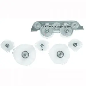 1967-1968 Ford Mustang Instrument Bezel Lens 5 Pcs