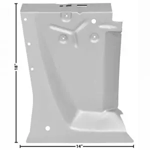 1967-1968 Ford Mustang Right Hand Drive Fender Apron