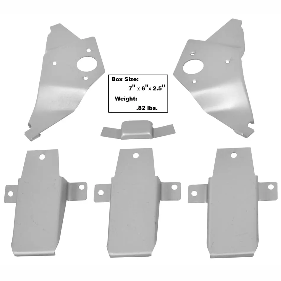 1967-1968 Ford Mustang Roof Bracket Set 6Pcs Fastback