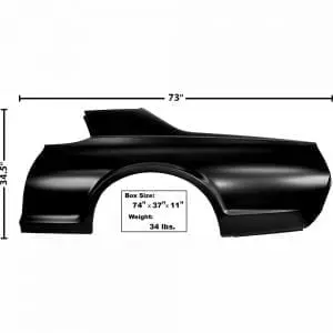 1967-1968 Mercury Cougar Quarter Panel Driver Side (LH)