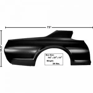 1967-1968 Mercury Cougar Quarter Panel Passenger Side (RH)