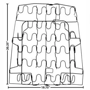 1967-1969 Chevy Camaro Seat Back Spring Fits Driver (LH) or Passenger Side (RH)