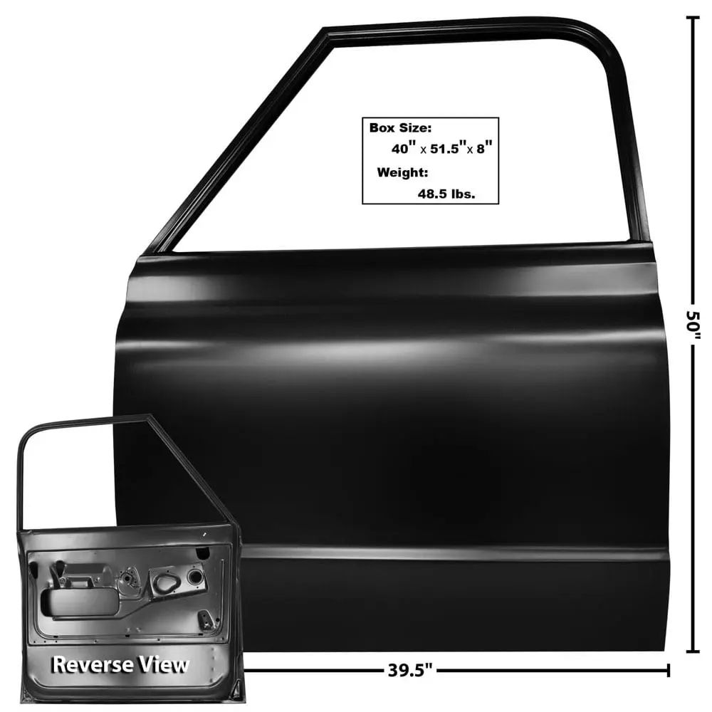 1967-1971 Chevy Pickup Truck Custom Door Shell Driver Side (LH) w/no Handle Holes
