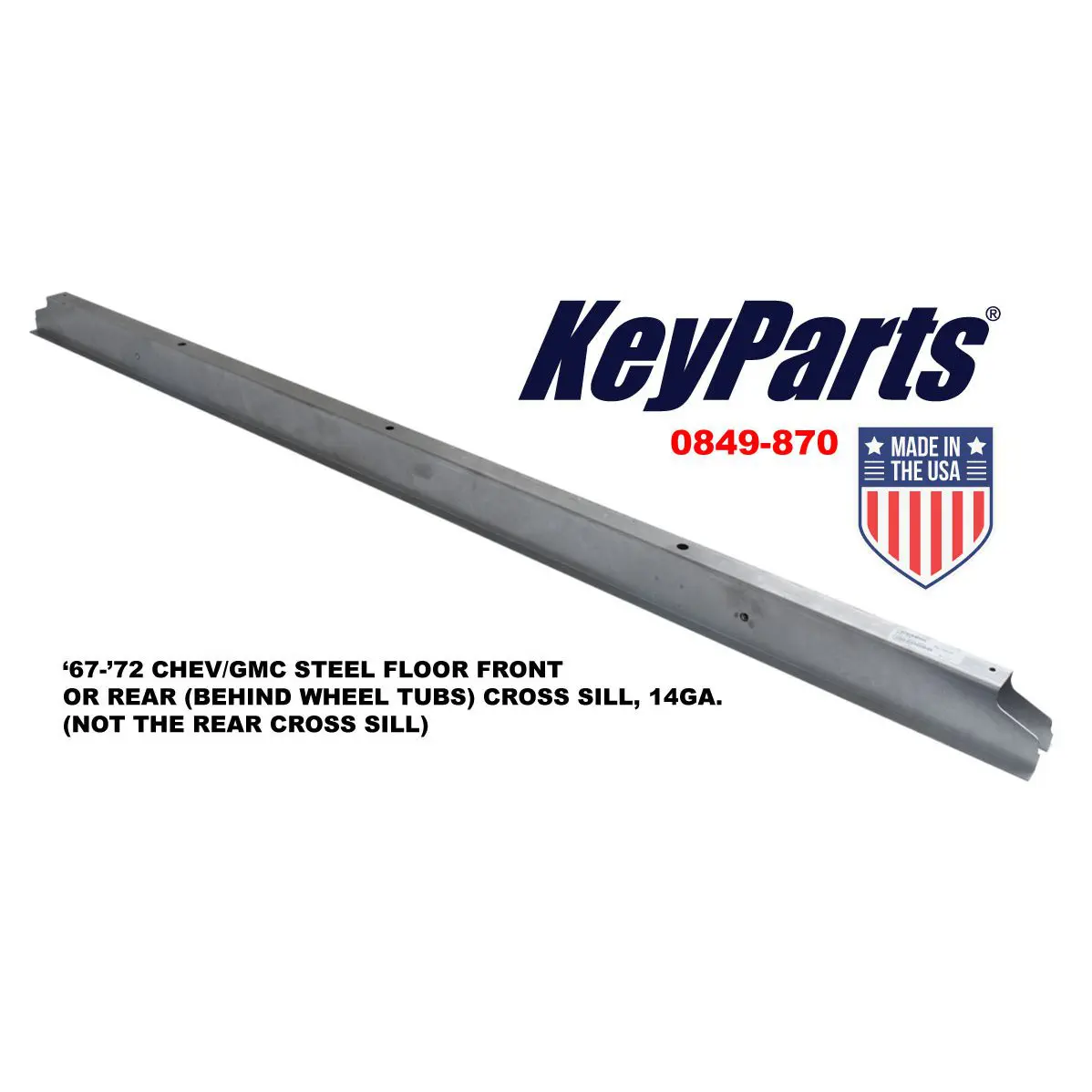 1967-1972 Chevrolet|GMC Pickup Truck Steel Floor Front or Rear Cross Sill