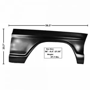 1967-1972 Ford Pickup Truck Fender Passenger Side (RH)