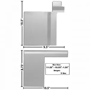 1967-1977 Ford Bronco Wheelhouse Fill Plates Driver Side (LH)