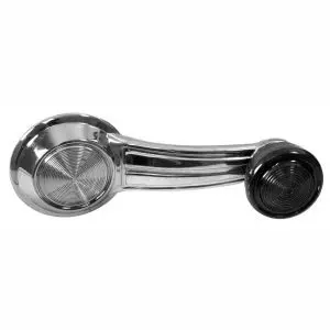 1967-1981 Chevrolet| Pontiac Camaro| Chevelle| Pickup Truck| El Camino| Firebird| GTO| Impala| Nova Door Window Crank W/Black Knob