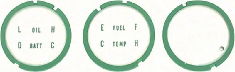 1967 Chevrolet|Pontiac Camaro|Firebird Center Console Gauge Lens Kit
