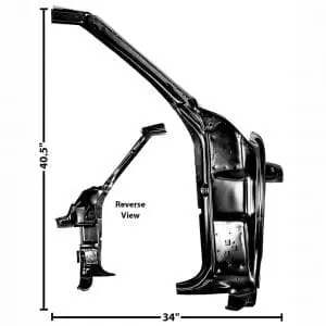 1967 Chevy Camaro or Pontiac Firebird Door Frame Inner Passenger Side (RH)