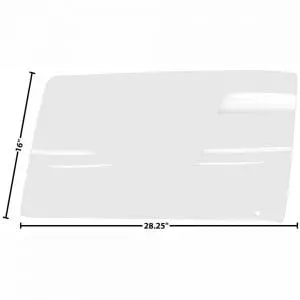 1967 Chevy Camaro or Pontiac Firebird Door Glass Driver Side (LH) Coupe or Convertible Clear