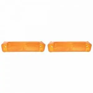 1967 Chevy Impala Parking Lamp Lens Pair Amber