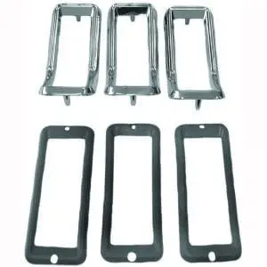 1967 Ford Mustang Tail Lamp Bezel 3Pcs Set with Seal