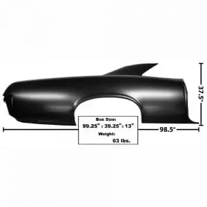 1967 Pontiac GTO Quarter Panel Full Passenger Side (RH)