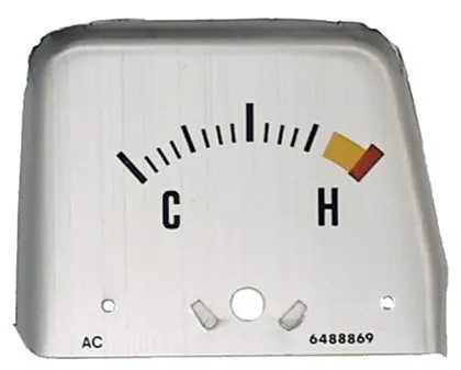 1968-1969 Chevrolet Camaro Console Temp Gauge Face
