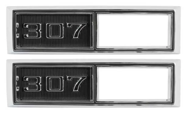 1968-1969 Chevrolet Chevelle|Malibu|Nova|El Camino|Impala|Bel Air|Biscayne|Caprice|Chevy II Side Marker Bezels Front 307