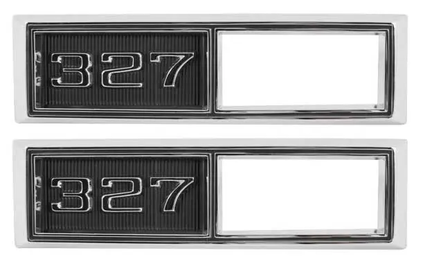 1968-1969 Chevrolet Chevelle|Malibu|Nova|El Camino|Impala|Bel Air|Biscayne|Caprice|Chevy II Side Marker Bezels Front 327