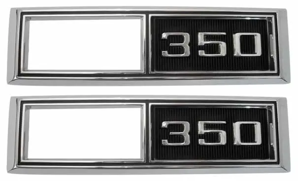 1968-1969 Chevrolet Chevelle|Malibu|Nova|El Camino|Impala|Bel Air|Biscayne|Caprice|Chevy II Side Marker Bezels Front 350