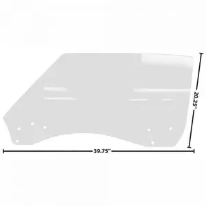 1968-1969 Chevy Camaro or Pontiac Firebird Door Glass Driver Side (LH) Coupe or Convertible Clear