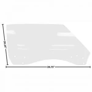 1968-1969 Chevy Camaro or Pontiac Firebird Door Glass Passenger Side (RH) Coupe or Convertible Clear