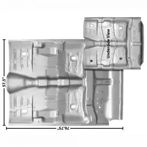 1968-1969 Chevy El Camino Floor Pan Complete with Inner Rocker