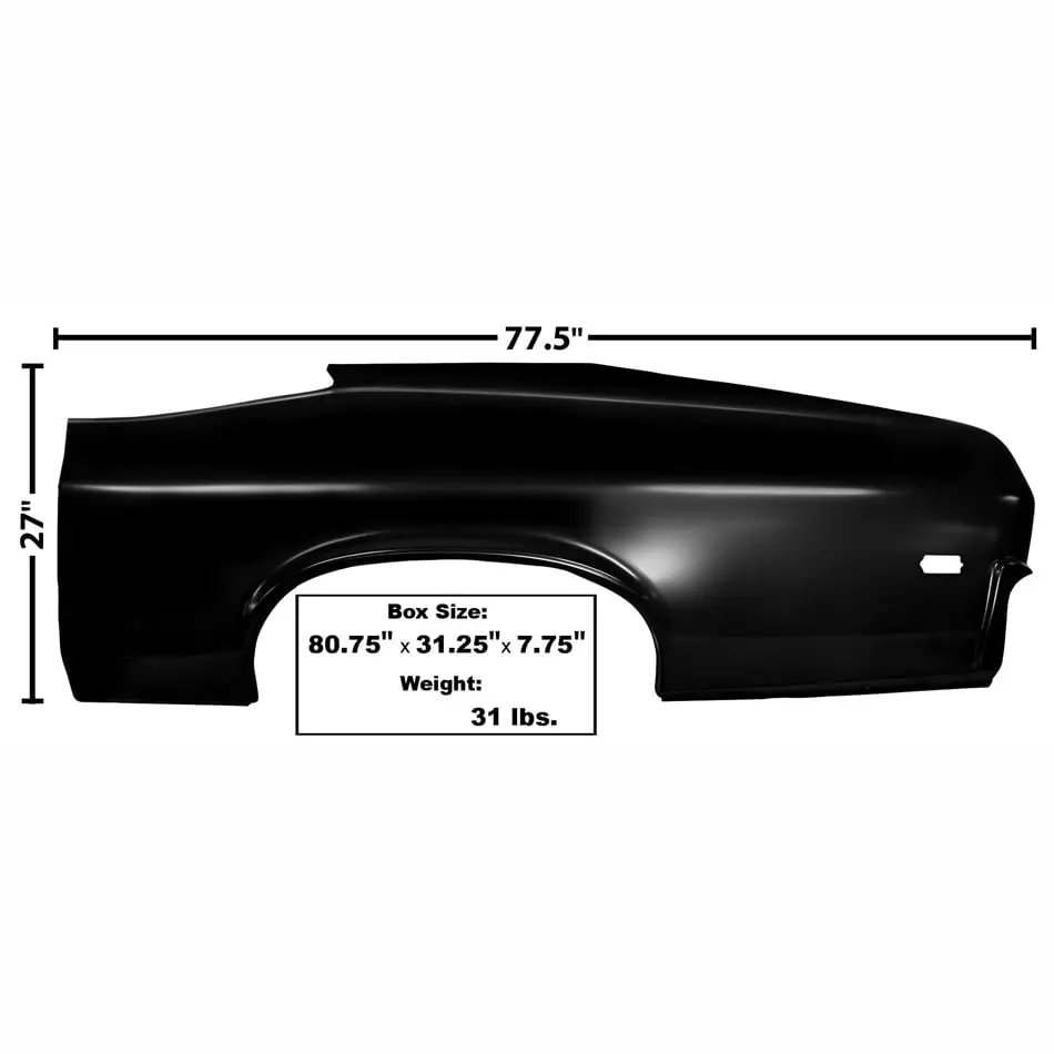 1968-1969 Chevy Nova Quarter Panel Skin Driver Side (LH)